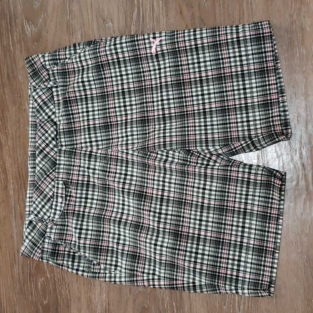 (10) PUMA Plaid Neon Golf Athleisure Outdoor Sport Modest Activewear Performance